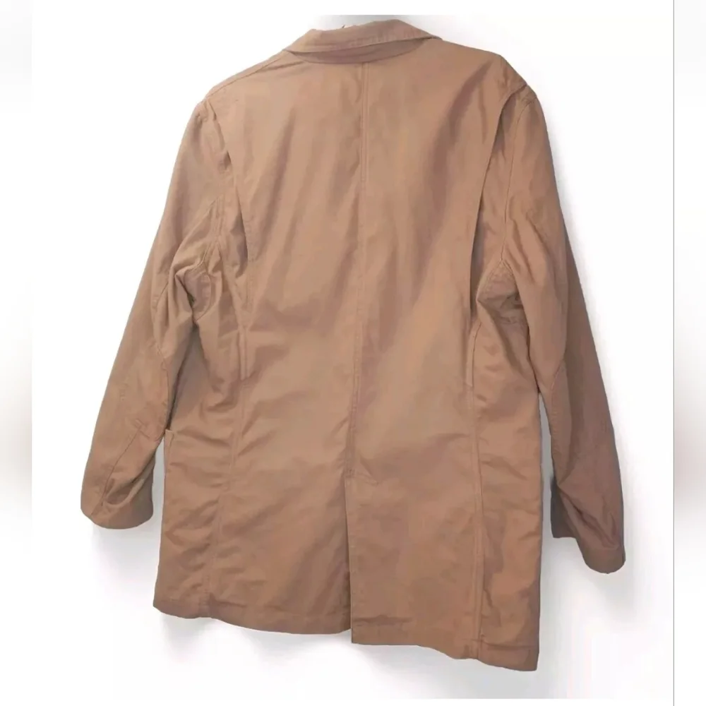 Duluth Chore Sports Coat Blazer Jacket Men L Fire Hose Canvas Cargo Pocket Brown